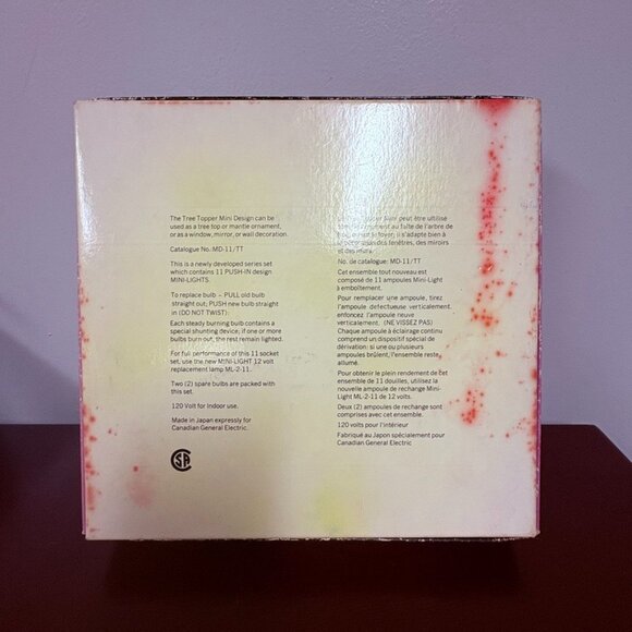 Vintage GOLD Tinsel Christmas Tree Topper Star Lighted - Picture 6 of 9